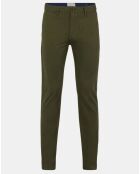 Pantalon chino Slim Fit Stuart uni stretch kaki