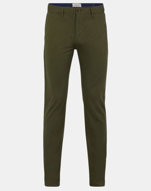 Pantalon chino Slim Fit Stuart uni stretch kaki