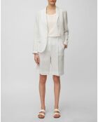 Blazer 100% Lin 1 bouton blanc