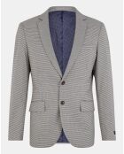 Veste blazer pied de poule multicolore