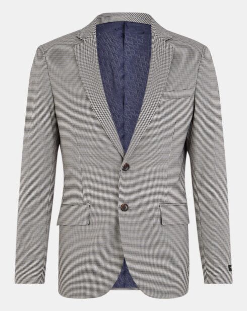 Veste blazer pied de poule multicolore