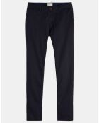 Pantalon chino Slim Fit Stuart uni stretch bleu marine