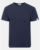 T-Shirt 100% Coton Bio pocket bleu marine