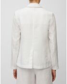 Blazer 100% Lin 1 bouton blanc