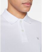 Polo Slim Fit uni blanc