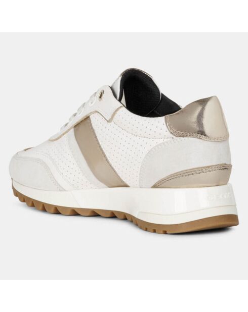 Weiße Tabelya Sneakers aus Leder und Textil