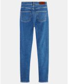 Jean taille haute Skinny bleu