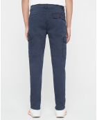 Pantalon Slim cargo hyperflex bleu marine