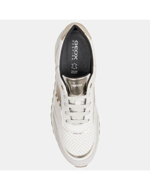 Weiße Tabelya Sneakers aus Leder und Textil