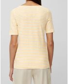 T-Shirt rayé jaune/blanc