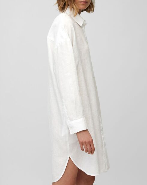 Robe chemise 100% Lin blanche