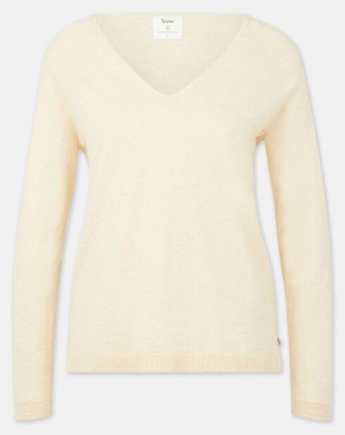 Pull 100% Coton Bio Maëlys beige