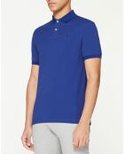 Polo Slim Fit uni bleu