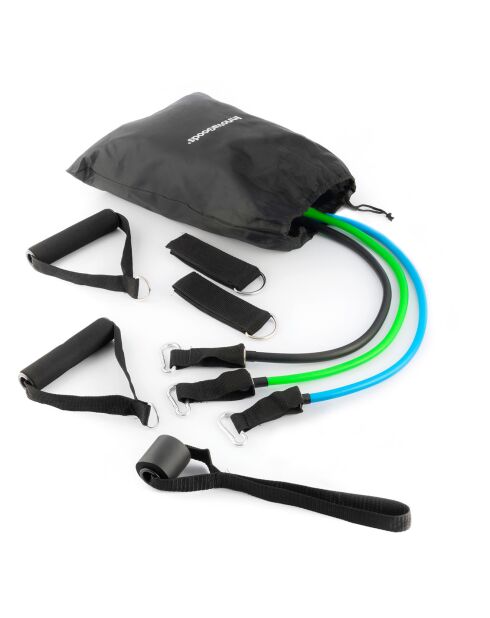 3 bandes de résistance + Accessoires & Guide d'entraînement Tribainer multicolore
