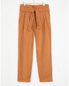 Pantalon 7/8 fuselé June tabac