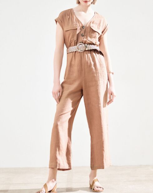 Combinaison 100% Lin Rocio camel
