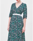 Robe Opale fantaisie imprimé liberty menthe