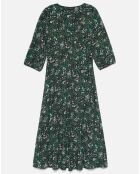 Robe Opale fantaisie imprimé liberty menthe