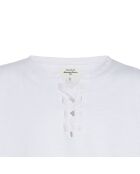 T-Shirt en Coton Taysir laçage au col blanc