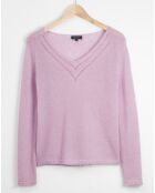 Pull en Laine & Mohair mélangés Kim mauve