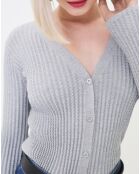 Cardigan en Laine mélangée Rosa fantaisie gris perle