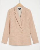 Blazer Sandra rayé teint