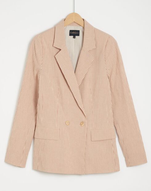 Blazer Sandra rayé teint