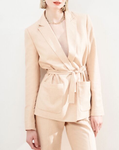 Blazer en Lin mélangé Isaline teint