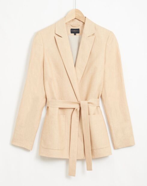 Blazer en Lin mélangé Isaline teint