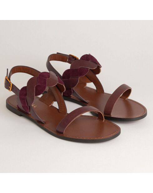 Sandales en Cuir Samia figue