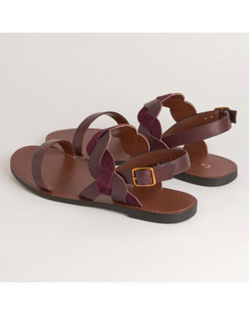 Sandales en Cuir Samia figue