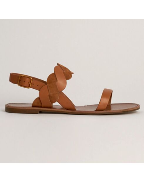 Sandales en Cuir Samia fantaisie camel