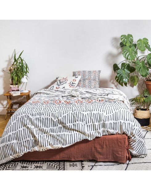 Parure housse de couette Ethnic grise