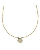 Collier Solitaire en Argent doré