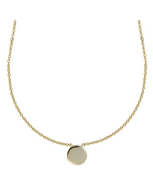 Collier Solitaire en Argent doré