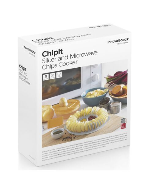 Set chips au micro-ondes avec mandoline Chipit orange