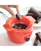 Machine à bonbons gélifiés et fondue au chocolat 2 en 1 Yupot rouge - 32x9 cm