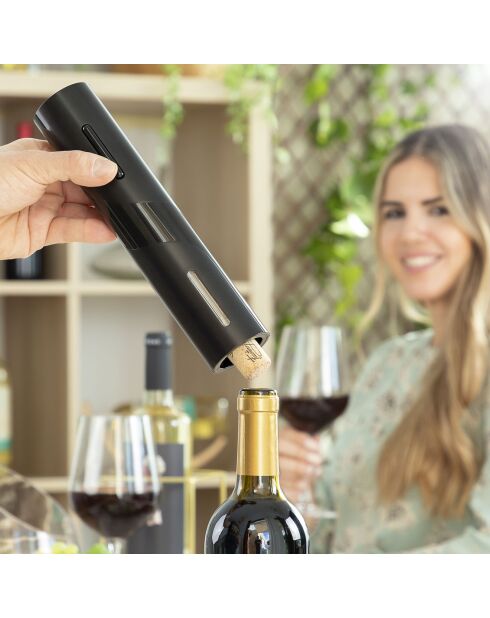 Tire-bouchon électrique avec accessoires pour le vin Corking noir - 23.3 cm