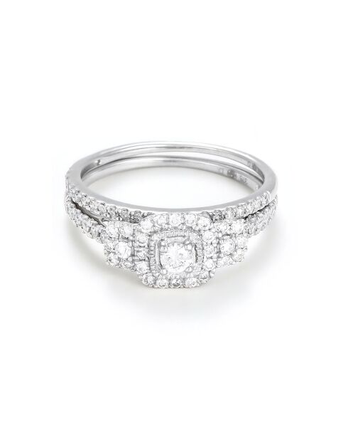 2 diamanten ringen van Malika 0,51 kt witgoud