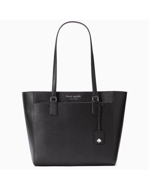 Sac cabas en Cuir Cameron noir - 40x30x15 cm