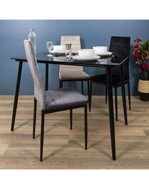 6 Bols bicolores en grès taupe - D.15.2 cm