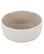 6 Bols bicolores en grès taupe - D.15.2 cm