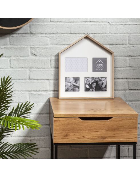 Pêle-mele maison beige - 34.5x3.5x40 cm
