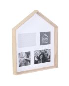 Pêle-mele maison beige - 34.5x3.5x40 cm