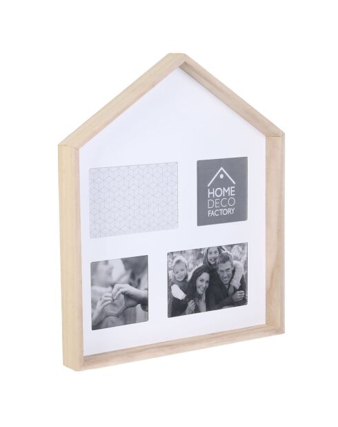 Pêle-mele maison beige - 34.5x3.5x40 cm