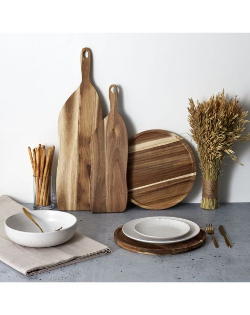 Dessous assiette acacia marron - 32x32 cm