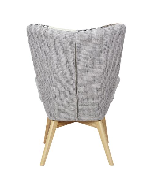 Fauteuil helsinki patchwork multicolore - 65x74x100 cm
