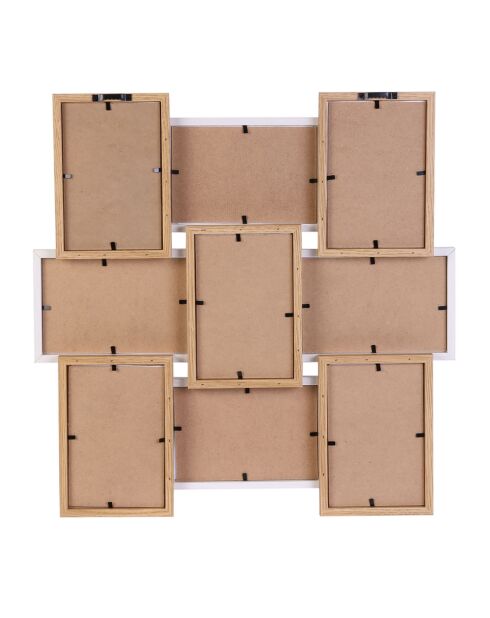 Collage di 9 foto bianche/beige - 44,5x3x44 cm