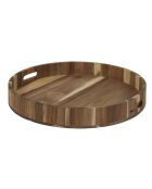 Plateau acacia marron - 40x40x5 cm