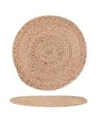 4 manteles individuales tejidos de arena - D.38 cm